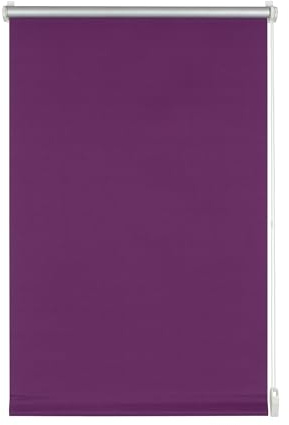 GARDINIA Estor enrollable con respaldo térmico para sujetar o pegar, Máxima reflexión de la luz, Ahorro de energía, Opaco, Todas las piezas de montaje incluidas, EASYFIX Persiana enrollable térmica, Lila, 90 x 210 cm (An x Al)