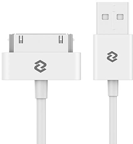 JETech Cable de Datos USB Compatible iPhone 4/4s, iPhone 3G/3GS, iPad 1/2/3, iPod, 1m, Blanco