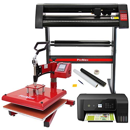 PixMax Schwenkbare T-Shirtpresse Schwingpresse Schwenkpresse Hitzepresse Heisspresse Transferpresse Presse Sublimation & Vinyl Schneideplotter Plotter Sublimations-Drucker Transferdruck Textildruck