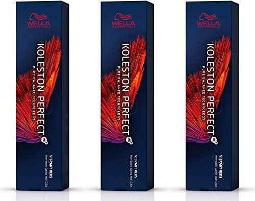 Wella 3 er Pack Koleston Perfect Me+ KP VIBRANT REDS 55/65 hellbraun intensiv violett-mahagoni