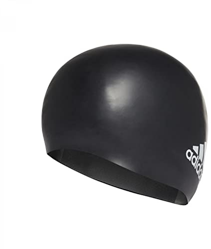 adidas Unisex Silicone Logo Cap, Black/White, One Size