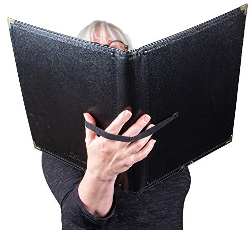 MyDeluxe Choral Music Folder | Black Sheet Music Folder - Removable 3 Ring Adaptor by MyMusicFolders