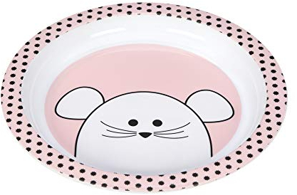LÄSSIG Kinder Teller ohne Melamin, BPA-frei, für Spülmaschine und Mikrowelle/Plate PP Little Chums Mouse