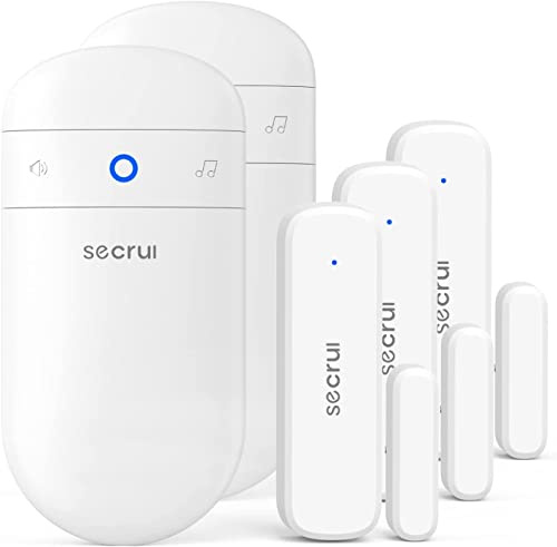 Door Chime, Door Alarms When Opened for Home/Business Office/Bedroom Entering, 3-Sensor + 2-Receiver with 500FT Wireless Range,58 Chimes,5-Volume Level, Entry Alert for Kids/Toddler/Dementia Safety