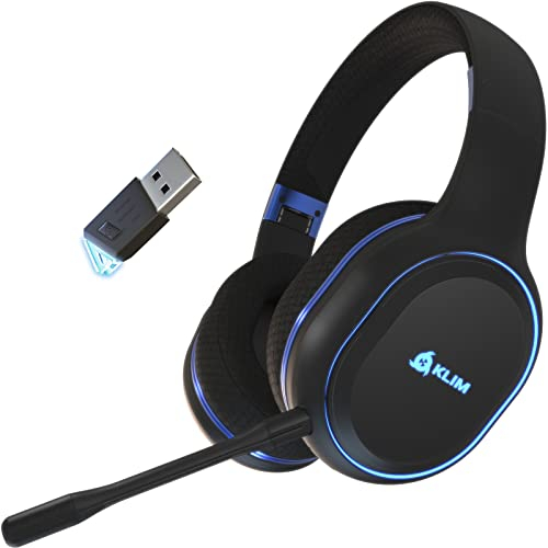 KLIM Lynx - NUEVOS 2023 - Cascos inalámbricos Gaming para PS4 PS5 Switch PC - Auriculares Gaming Bluetooth con Micrófono - Sonido 3D y micrófono extraíble - Cascos Gaming RGB (Reacondicionado)