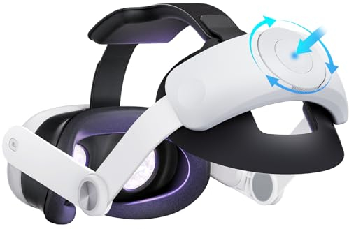 ALAFLY Upgraded Elite Strap Kompatibel mit Oculus/Meta Quest 3S / Quest 3, EIN-klick-Auslösung und Einziehen Head Strap, Verbesserten Komfort und Spieleintauchen VR Zubehör Kopfband