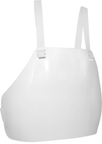 DJJYCTNM Plastfäktningsbröstskydd - Justerbart Dubbellager Mjukt Stängselskydd för Fotboll Rugby Volleyboll Baseball - Plastron för Folie Epee Sabre Fäktare (Color : Single layer men, Size : L)