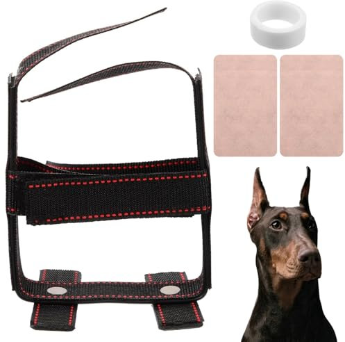 Hundeohrband, Doberman-Ohr-Posting-Kit Kleberfixed Korrektur Vertikales Hundeohrband im Alter von 2-4 Monaten Hundeohr-Stütze für Samoyeds, Pinscher Hunde