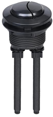 Botón de descarga de inodoro negro, 38 mm, accesorios de doble descarga para inodoro, botón de repuesto para reparación de tanque de agua de inodoro de baño (negro)