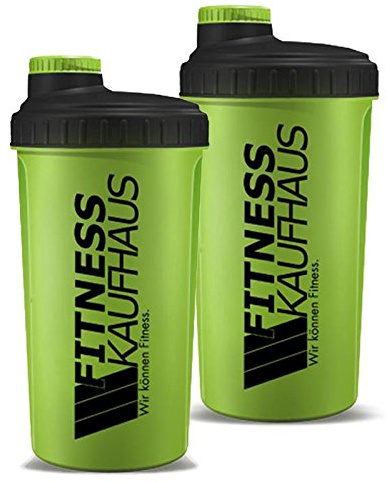 2x Fitnesskaufhaus Shaker - 700ml Grün/Schwarz