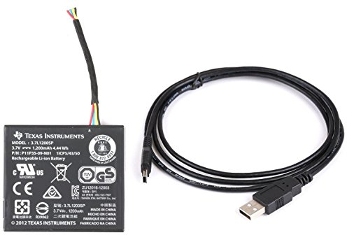 Texas Instruments - Batteria ricaricabile per calcolatrice grafica TI-84 C Silver Edition + cavo USB (calcolatore non incluso)