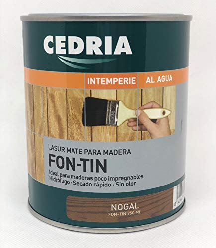 Protector lasur Fontin Cedria color nogal - protege y embellece la madera tanto de interior como de exterior. - 4 litros -