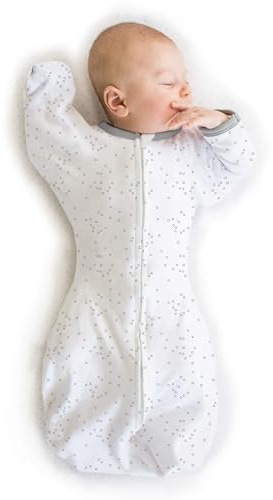 Amazing Baby Transitional Swaddle Sack, Baby Swaddles for Newborn with Arms Up Half-Length Sleeves & Mitten Cuffs, Sleep Sack Wearable Blanket, S (2.7-6.4 kg), 0-3 months, Confetti