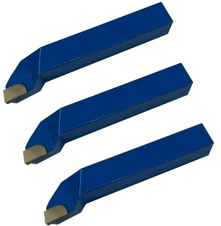 Lot de 3 burins d'angle en métal dur - 8 x 8 mm - Qualité pour acier - DIN4978