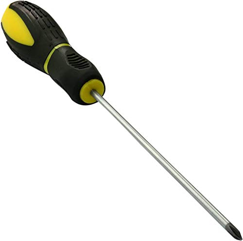 AERZETIX - C45646 - Tournevis à Empreinte Cruciforme PH0 3x100mm pour Vis Phillips - Pointe Aimantée/Magnétique - Poignée Antidérapante Bi-Matière - Lame en Acier/CR-V/-S2