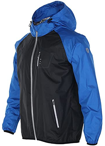 scosao Tuta Sauna Dimagrante Uomo Maglia Sudorazione, Maglietta per Sudare Sportiva Palestra Brucia Grassi Giacca da Ginnastica & Pantaloni Snellenti per Boxe in Palestra,BlueTops Only,L