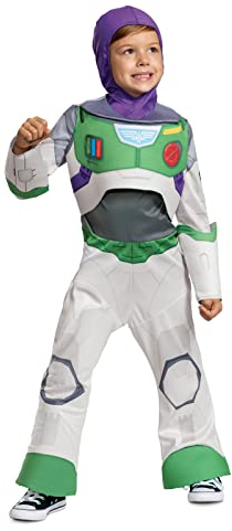Disney Offizielles Classic Buzz Lightyear Kostüm Kinder, Astronaut Kostüm Kinder, Toy Story Kostum fur Jungen, Faschingskostüme Astronauten Roboter Geburstag Karneval Kind Costume Größ S