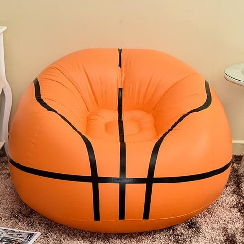 HELVES Faules Sofa Fußball-aufblasbares Sofa-Fußball-Luft-Lounge-Sessel Basketball-Sitzsack-Liege Gartenmöbel Gartenhaus Haushaltskleidung und Einrichtung (Farbe : Basketball)