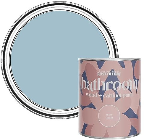 Rust-Oleum Blue Moisture Resistant Bathroom Wood and Cabinet Paint in Matt Finish - Nans Best China 750ml