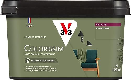 V33 Peinture multi-supports Colorissim® Brun verdi Velours 2L