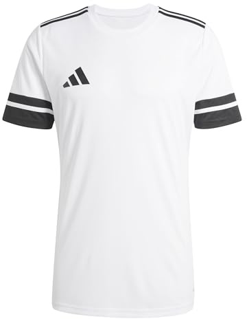 adidas Men's Squadra25 Jersey Short Sleeve Shirt, White/Black, XL
