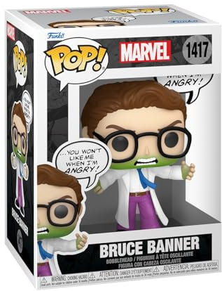 Funko POP! Marvel: Bruce Banner - Hulk - (Don't Make Me Angry) - Marvel Comics- Vinyl-Sammelfigur - Geschenkidee - Offizielle Handelswaren - Spielzeug Für Kinder und Erwachsene
