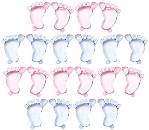 OSALADI Baby-dusche-Dekorationen 20 Stück Acryl-Spielzeug Party-Ornament Baby-Foto-Requisiten Füße Schmuck Spielzeug-Set