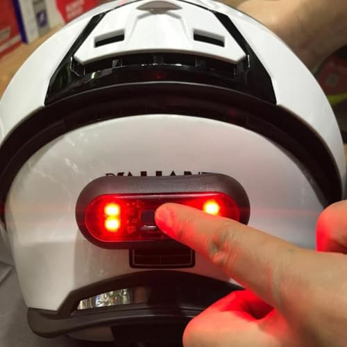 Riloer Bike Helmet Light, LED Bicycle Front Rear Motorcycle Helmet Light USB Rechargeable Waterproof with 3 Lighting Modes for Riding/Cycling Outdoor Activities