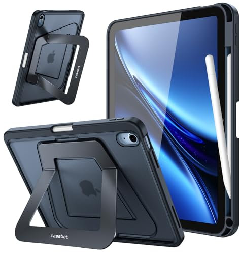 Fintie Ständer-Hülle für iPad (A16) 11. Generation 2025, iPad 10. Generation 10,9 Zoll 2022 – Robuste, stoßfeste Rückschalenhülle mit Ständer und Stifthalter, Schwarz