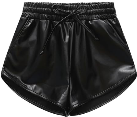 WWricotta Pantaloni da Ballo in Pelle Bambini - Tre Quarti, per Danza Moderna, Altezza 110-150 cm