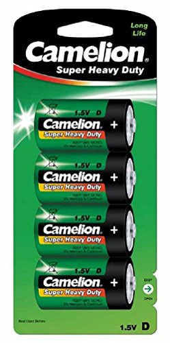 Camelion 10000420 Super Heavy Duty Batterien R20/ Mono/ 4er Pack