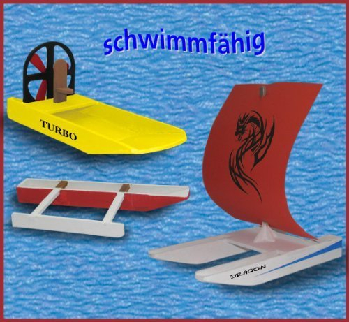 Kaleas Laubsägevorlage 3 Modelle Katamaran/Sumpfboot/Auslegerboot