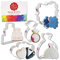 Ann Clark 5-Pc Wedding Cookie Cutter Set - Made in USA, Square Plaque, Cake, Dress, Ring, Heart
