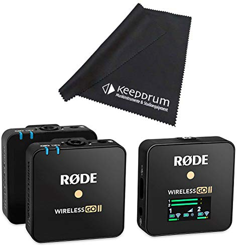 Rode Wireless GO II Mikrofon-Funksystem 2-Kanal + keepdrum Reinigungstuch