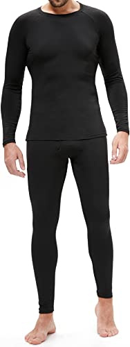 BenBoy Ropa Interior Térmica Hombre Camiseta Térmica Manga Larga Transpirable Set de Ropa Térmica Invierno Deportes Conjuntos Térmicos para Esquí Montaña Ciclismo