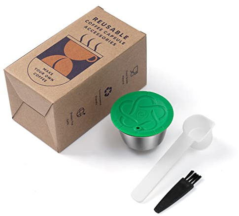 Versión de actualización Acero inoxidable Capsulas Reutilizables Dolce Gusto Capsulas Dolce Gusto Capsulas Dolce Gusto Compatibles Cafe Dolce Gusto Con Capsulas 1 Cuchara + 1 Cepillo (1 Capsule)