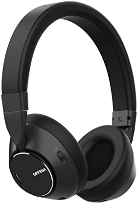 GRIFEMA GH1001 ANC Auriculares Cancelacion Ruido Activa, Auriculares Inalambricos Diadema, Ligeros, Cómodos y Plegables, hasta 25h de Batería, Bluetooth 5.3, Negro