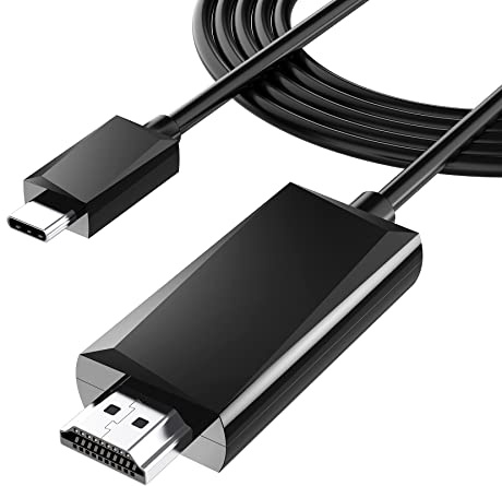 USB C till HDMI-kabel (4K@60Hz), 2 m USB typ C till HDMI-kabel 【Thunderbolt 3 kompatibel】 4K UHD-kabel kompatibel med iPhone 15 Pro/iPhone 15 Pro Max, MacBook Air/IPad Pro, Galaxy, Huawei, Dell,