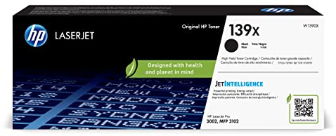 HP 139X W1390X, Cartuccia Toner Originale 4000 Pagine, Compatibile con le Stampanti LaserJet Pro 3002, MFP 3102, Nero