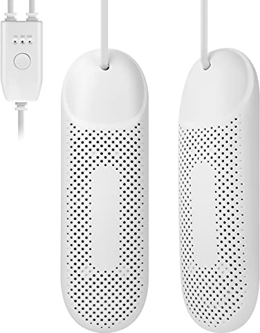 Flintronic Shoe Dryer Portable Shoe Dryer Boot Dryer, Foot Warming Deodorizer with 3 Timer Modes, Safe and Fire Resistant, Suitable for Shoes, Gloves, Socks, Ski Boots, etc. (White)