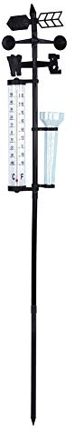 Tnfeeon 3-in-1-Wetterstation, Messgerät, Wettersensor, Gartenthermometer, Regenmesser, Windanzeige