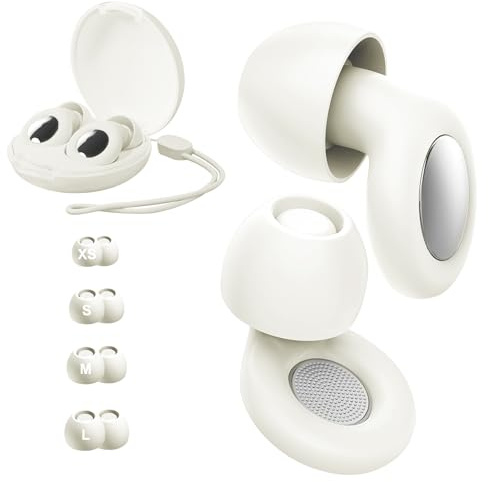 Bouchons d'Oreilles Anti-Bruit 30dB en Silicone Réutilisables - Protection Auditive pour Dormir, Concerts et Voyages - XS/S/M/L
