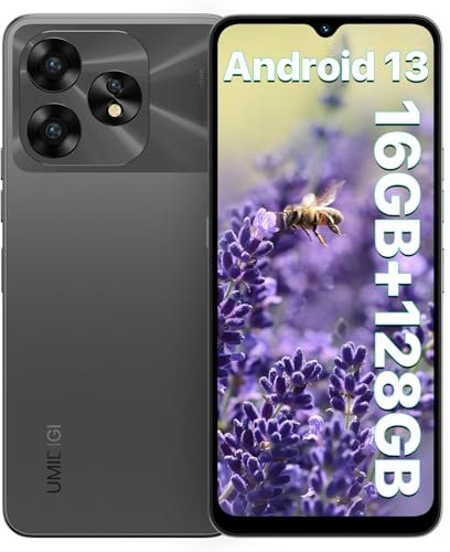 UMIDIGI A15C NFC Mobile Phone,16(8+8)+128GB,48MP Camera,5000mAh,Unisoc T606 Octa-Core Cellphone,Android 13 Smartphone,Type-C,6.7HD+Screen,4G Dual SIM/Face ID/GPS/OTG-grey