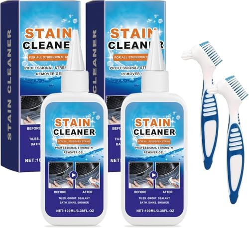 2 PCS Gels Détachants pour La Maison, Nettoyant pour Joints, Nouveauté 2025, Puissant Détachant Noir, Nettoyant pour Machine à Laver, pour Joints, Carrelage