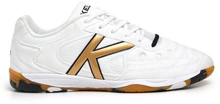 KELME Zapatillas De Fútbol Sala Indoor Copa Special Player Blanco-Oro-Negro Talla 42