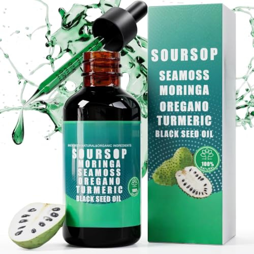 Gotas líquidas de amargo de guanábana | Apoyo a la salud digestiva y celular, vegano sin OGM