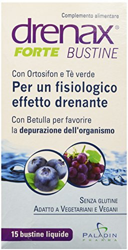Drenax Forte Bustine Stick Pack 15 bustine confezione - Gusto Mirtillo e Uva - 02695 Effetto Drenante