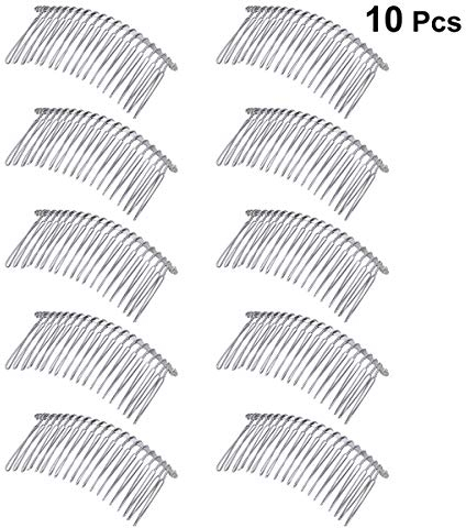 Beaupretty Metall Haarspange Kämme Brautschleier Kamm Haar Seite Kämme für Frauen (10 Stück)