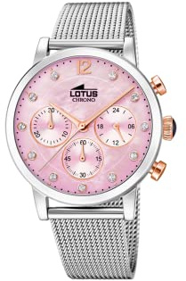 LOTUS Reloj Mujer Analógico de Acero Inoxidable 316l Plateado