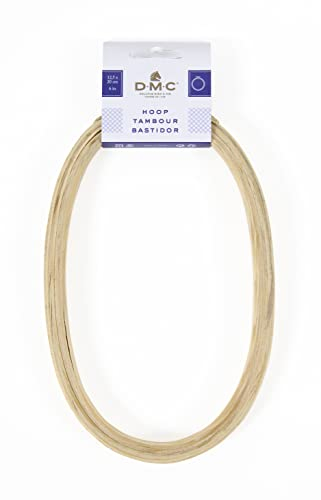 DMC Oval Wooden Embroidery Hoop/Frame 6 inch / 12.5 x 20 cm